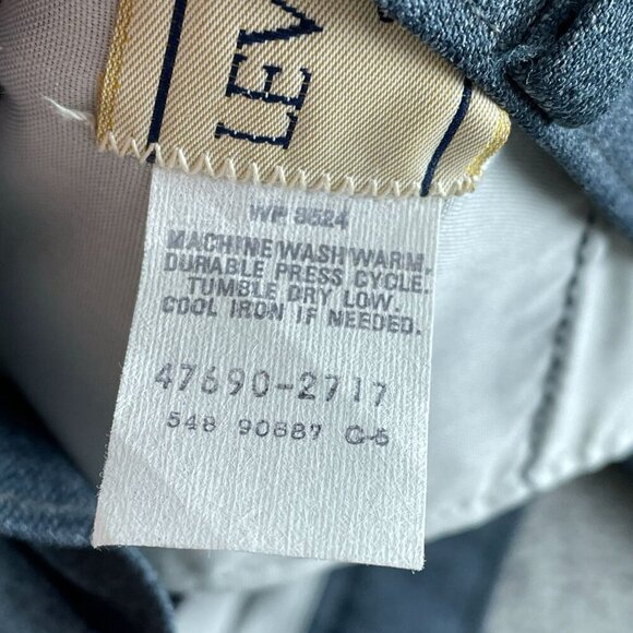 Levis Action Slacks Flat-Front Blue/Gray Trousers Mens Classic Fit Durable  3563 - Picture 4 of 10
